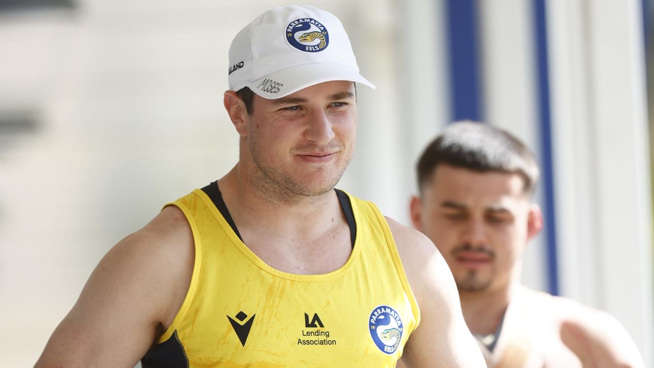 Eels halfback Mitchell Moses and Reed Mahoney are ready for the heat in Townsville. Picture: Richard Dobson