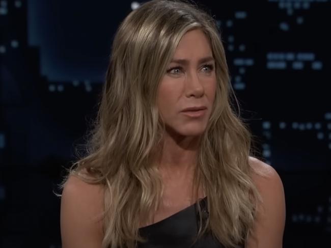 Aniston sat down on Jimmy Kimmel’s show this week, where she addressed all the wild tabloid reports about her.