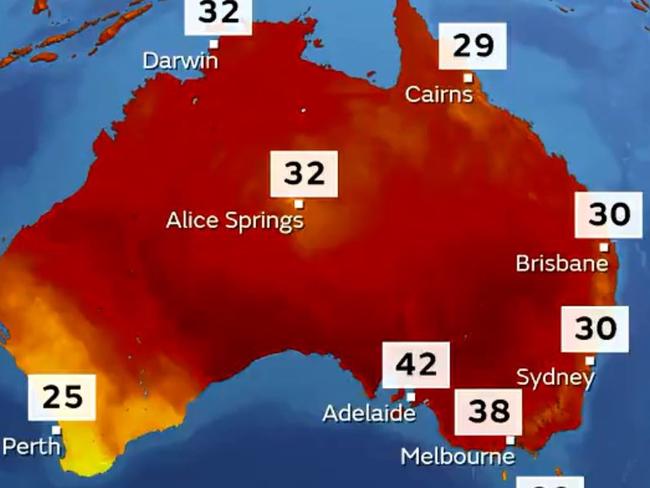 Humidity and heat in south east Australia