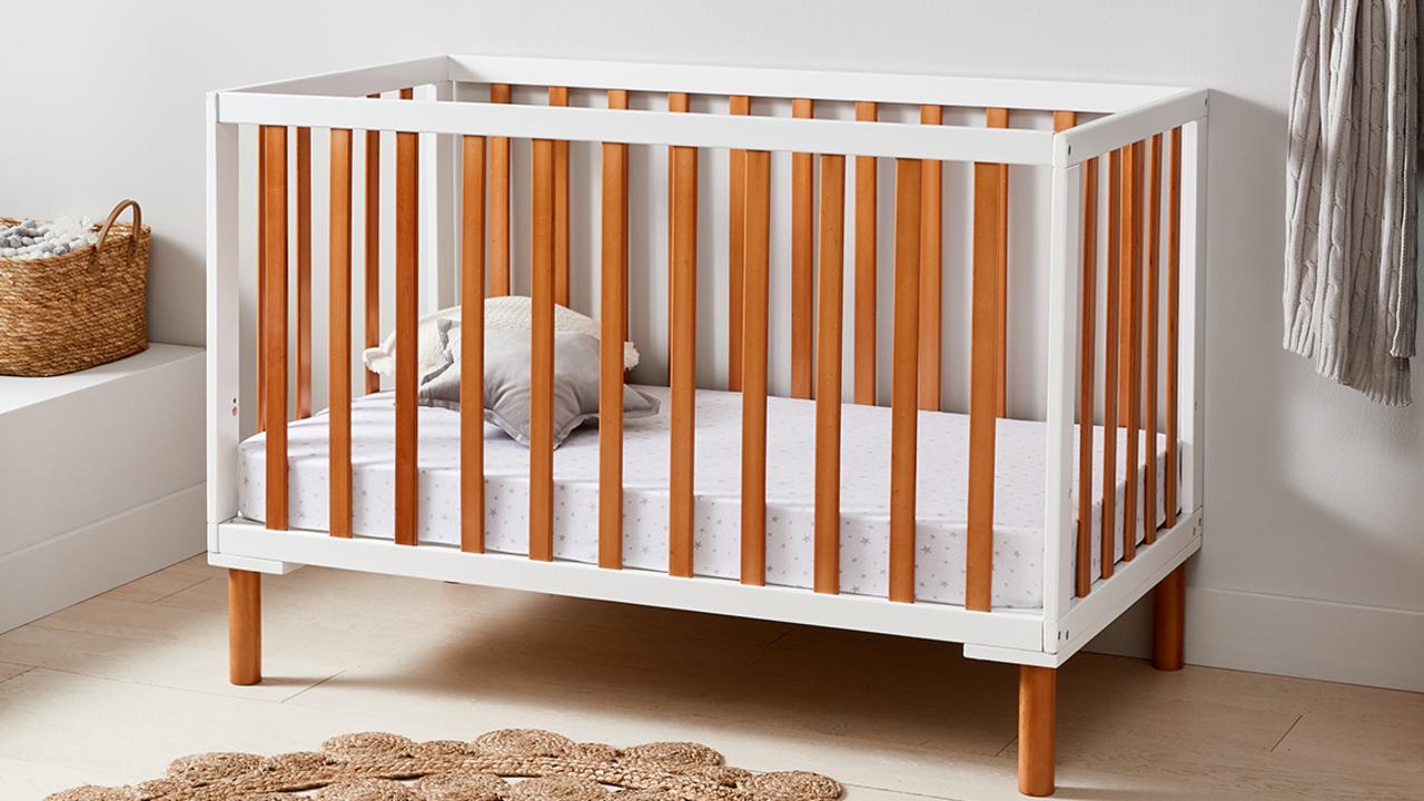 The Two Tone Wooden Cot, which sells for $249. Picture: Supplied