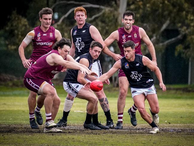 Adelaide Footy League: Prince Alfred Old Collegians FC v Port District Football Club at BundeyÃs Paddock, North Adelaide, Saturday June 19, 2021 - pic Mike Burton