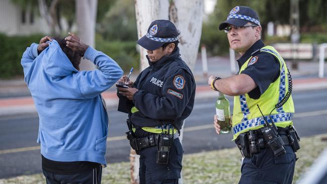 A woman is fined for drinking in Alice Springs in 2015. Picture: Jason Edwards