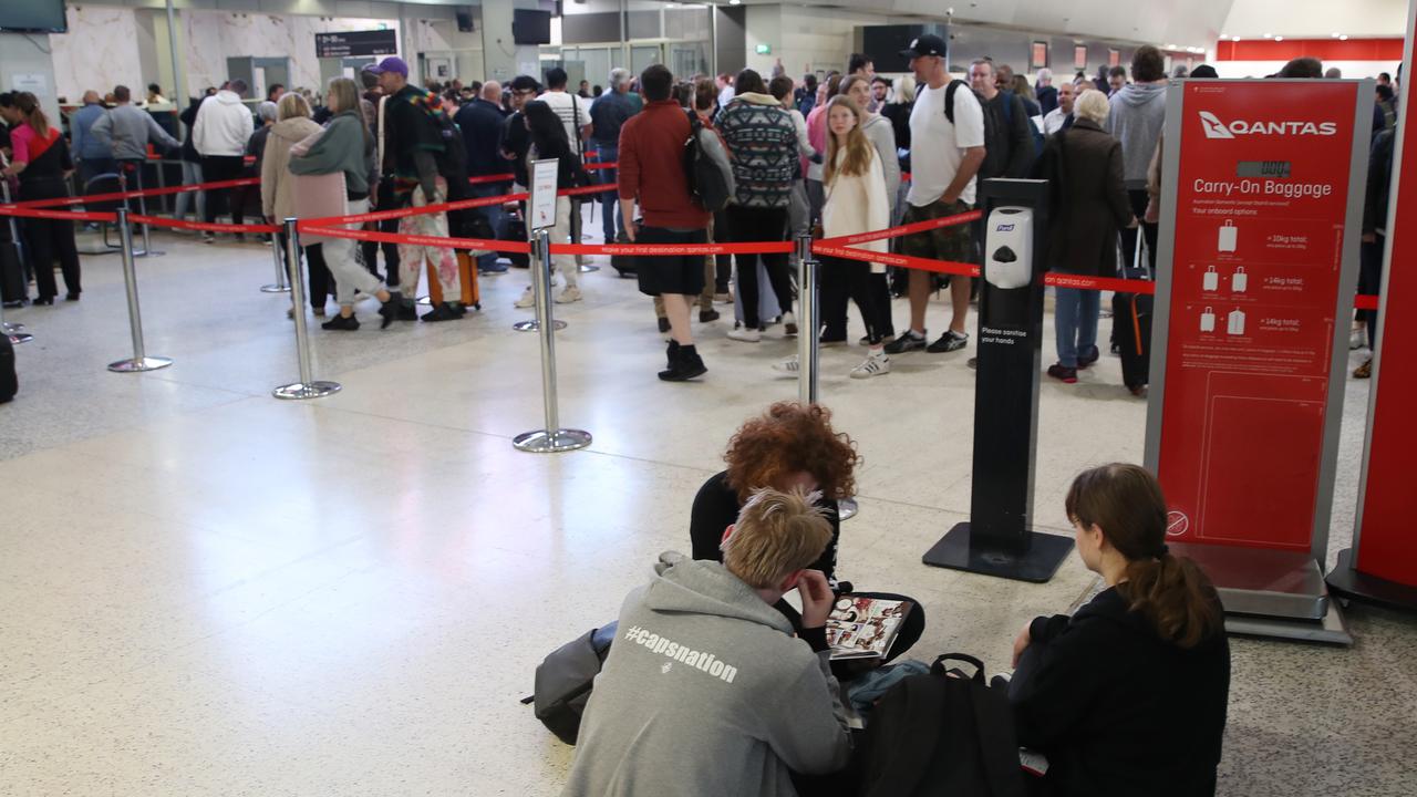 Thousands of customers have had their flights delayed. Picture: NCA NewsWire / David Crosling