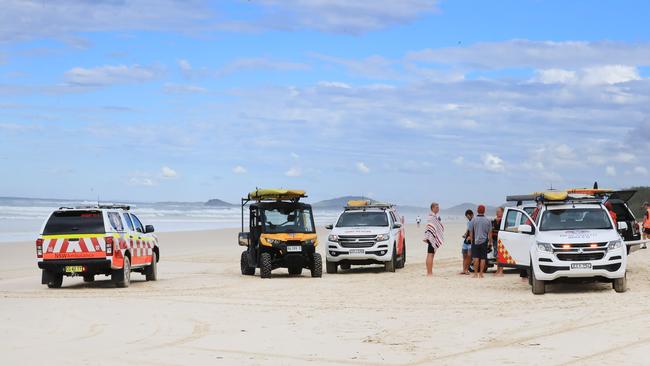 The scene of the fatal shark attack. Picture: Scott Powick