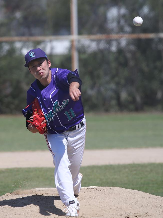 Greater Brisbane League baseball - Coomera vs Surfers Paradise at Beenleigh. Coomera’s Ricki Saitor. Picture: Mike Batterham