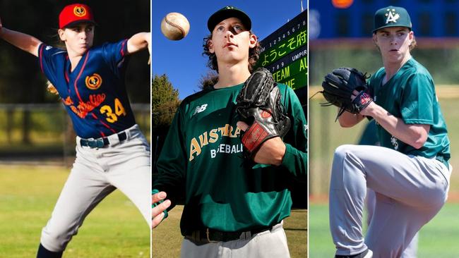 Alice Brown, Jack Bushell and Tommy Bird are among SA's top young gun baseballers.