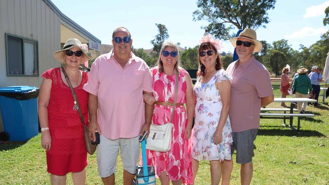 ALEXANDRA, AUSTRALIA - MARCH 16 2024 Jennie, Geoff, Alison, Paula and Michael attend the 2024 Alexandra Picnic Cup Picture: Brendan Beckett