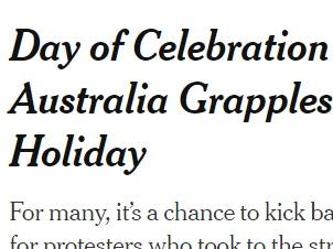 'Australia grapples' New York times headline