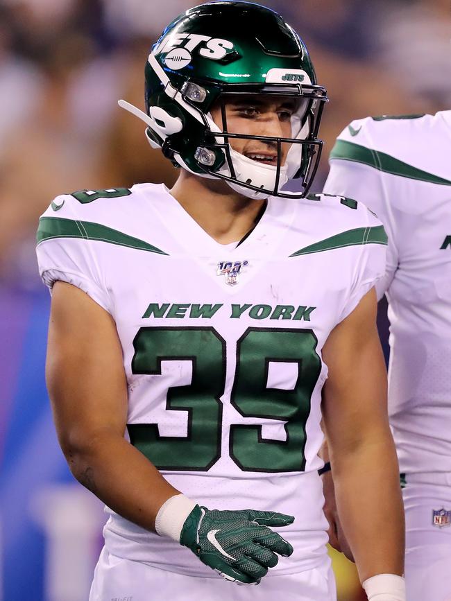 Valentine Holmes playing for New York Jets. Picture: Elsa/Getty