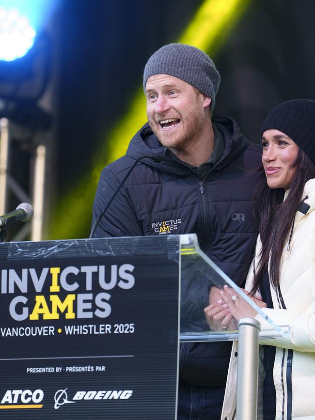 Harry and Meghan at the Invictus Games earlier this month. Picture: Jeff Vinnick/Getty Images