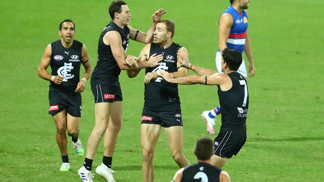 It was a night to celebrate and savour for the Blues. Picture: Getty Images