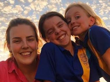 Savannah, Ava and Olivia Hawkins live with their parents and governess, Miss Hannah, at MalakoffDowns - a 36 000-acre cattle station 60 kms south west of Hughenden.