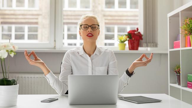 The trial found yoga and meditation worked to help principals relieve stress. Picture: iStock