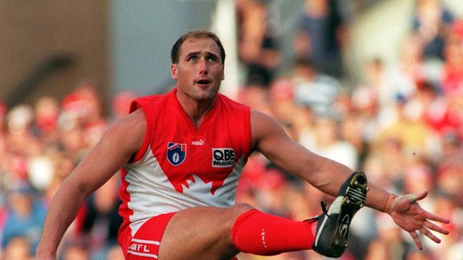 Full-forward Tony Lockett is officially a Sydney Swans Champion. Picture. Phil Hillyard