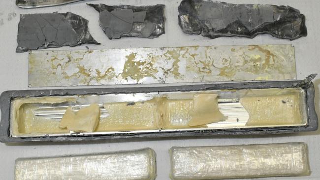 The deconstructed aluminium ingot. Picture: AFP