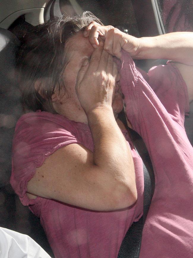 Bernadette Denny arrives at the Melbourne Custody Centre.