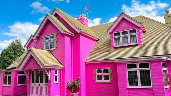 Woman owns a pink "Barbie Dream House". Picture: Eaton House Studio