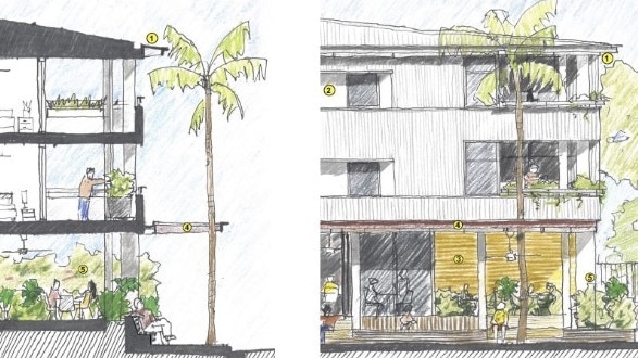 The preliminary concept design of the section elevation. Picture: Landcom