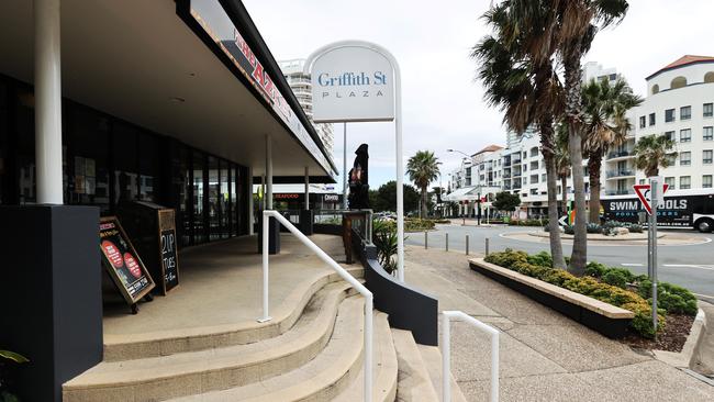 Closed shops and quiet streets in Coolangatta. Picture: NIGEL HALLETT.