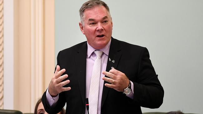 Resources Minister Scott Stewart speaks during Question Time at Parliament House. Picture: NCA NewsWire / Dan Peled