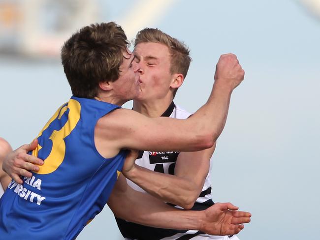 Bromley (right) while playing for TAC Cup side Northern Knights.