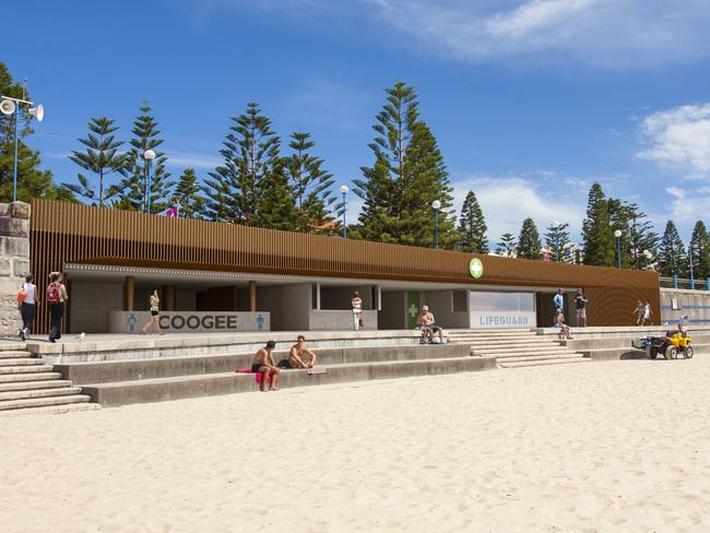 An artist's impression of the new toilets to be constructed at Coogee Beach.