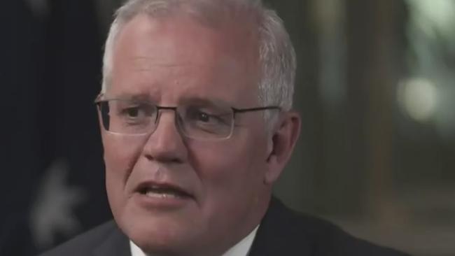 Mr Morrison was grilled Tuesday evening on the 7.30 report by Leigh Sales. Picture: ABC/7.30