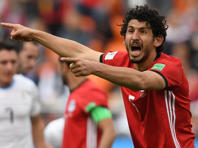 Fans were as angry as Egypt defender Ahmed Hegazi. Picture: AFP