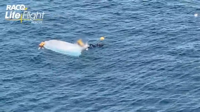 Trio rescued from waters off Moreton Island