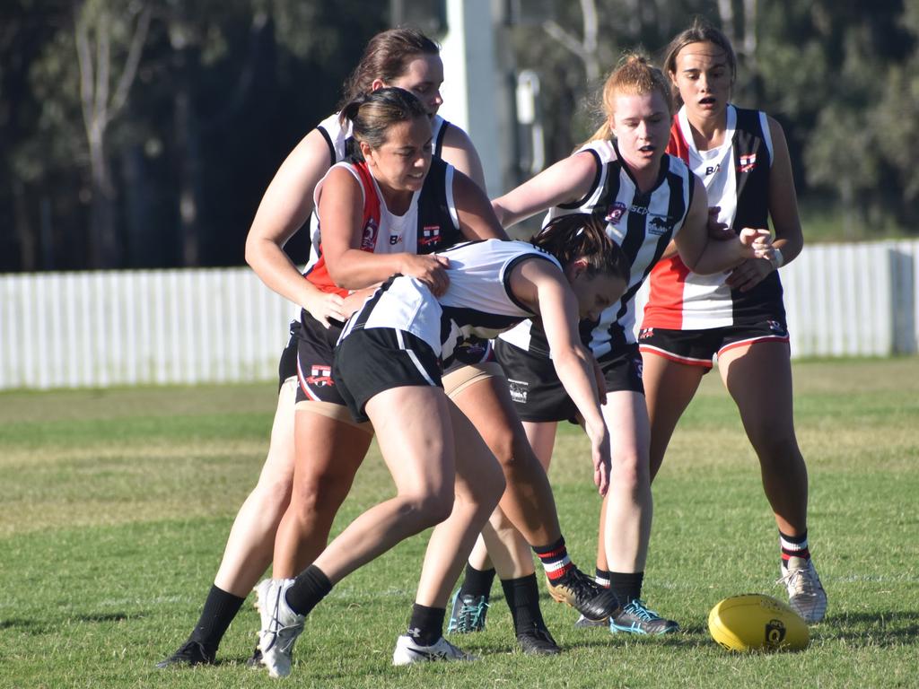 AFL Capricornia, senior women, Round 12, Panthers versus BITS Saints, Rockhampton Cricket Ground, July 15, 2023.