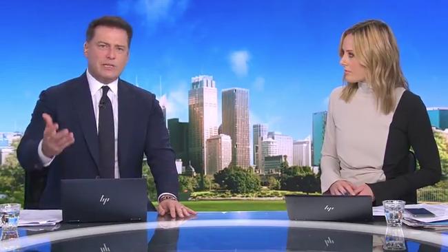 Karl Stefanovic and Allison Langdon on the Today show. Picture: Today/Channel 9