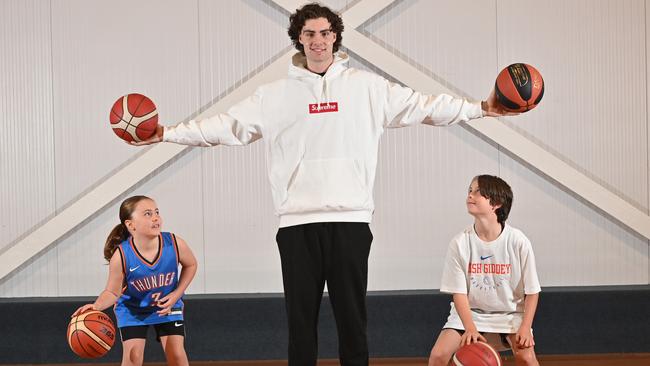 Josh Giddey is back in Australia to host basketball clinics in Adelaide, Melbourne and Sydney. Picture: Keryn Stevens