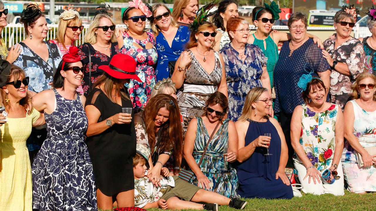 All the colour of race day at the Bridge Toyota Ladies Day. Picture: GLENN CAMPBELL