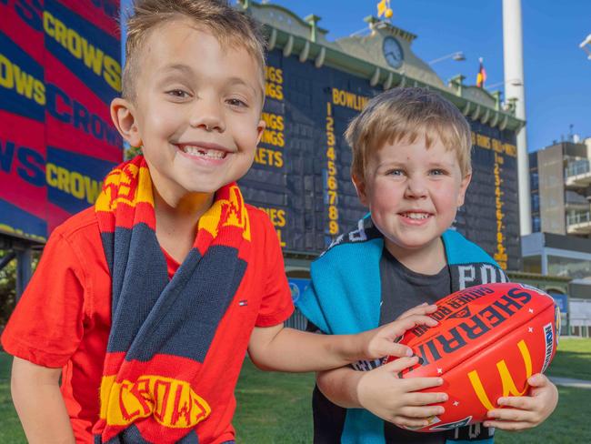 ***HOLDING TILL WEDS 3rd paper . Gather Round fans.  Lewis, Jasper. Adelaide Oval. Pictured on March 28h 2024. Picture: Ben Clark