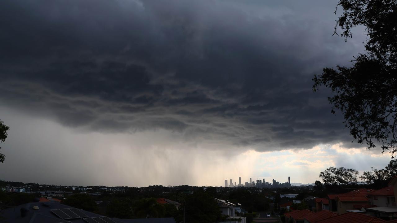 A very dangerous storm dropped giant sized hail across Brisbane on Friday. Picture: NewsWire/Tertius Pickard