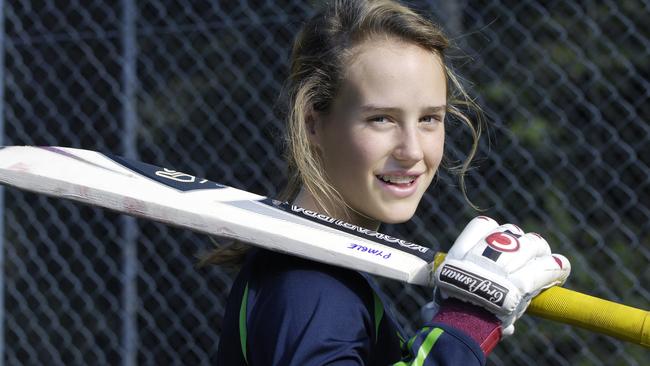 Ellyse Perry in 2007 before representing Australia as 16-year-old