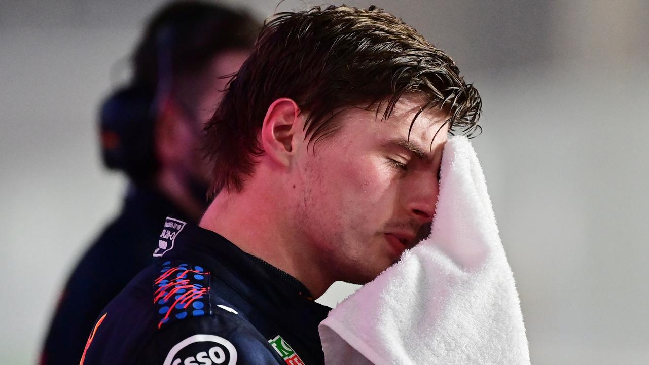 JEDDAH, SAUDI ARABIA - DECEMBER 05: Max Verstappen of Netherlands and Red Bull Racing looks on from the pitlane during the F1 Grand Prix of Saudi Arabia at Jeddah Corniche Circuit on December 05, 2021 in Jeddah, Saudi Arabia. (Photo by Andrej Isakovic - Pool/Getty Images)