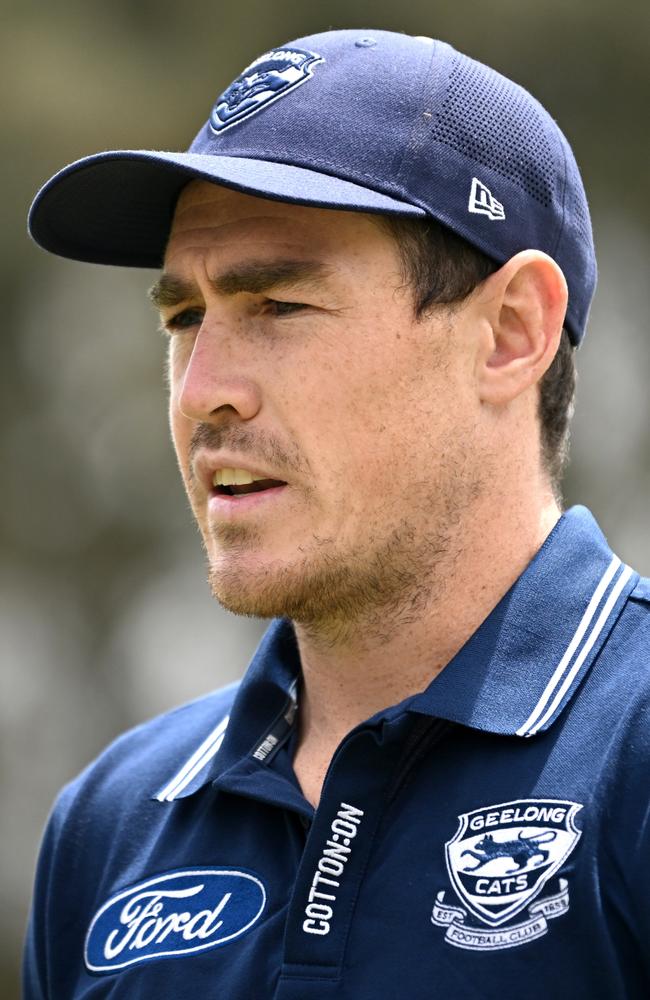 Jeremy Cameron during the Geelong Cats AFL Community Camp at Cudgee Primary School. Picture: Morgan Hancock