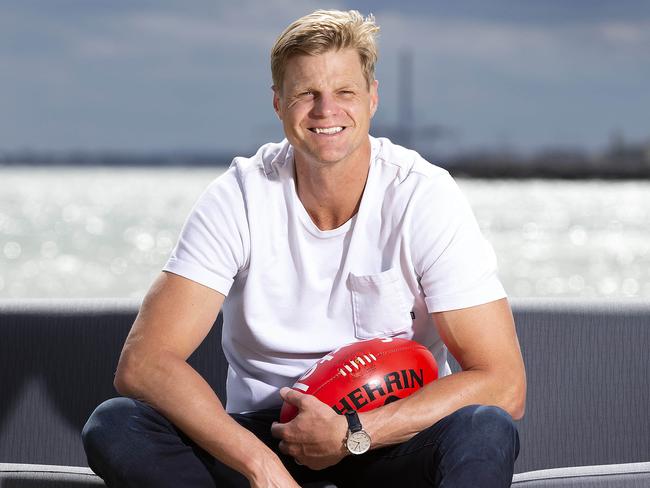 Former AFL champion Nick Riewoldt is joining Fox Footy's On the Couch.  Nick is pictured at St Kilda beach. Picture: Sarah Matray