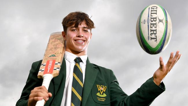 Villanova College student Cameron Bukowski – in between playing for Wynnum in the Meninga Cup, he played First XI cricket and finished that season with a 100.