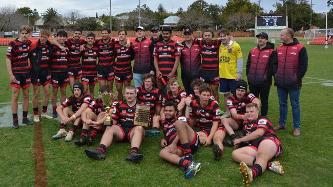 Winners – Valleys Roosters U19s celebrate their 2023 President's Cup victory.