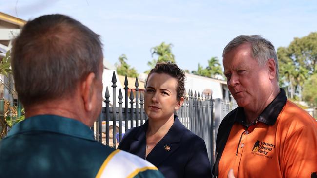 Malak resident Bill Tulloch with CLP leader Lia Finocchiaro and Karama candidate Brian O'Gallagher