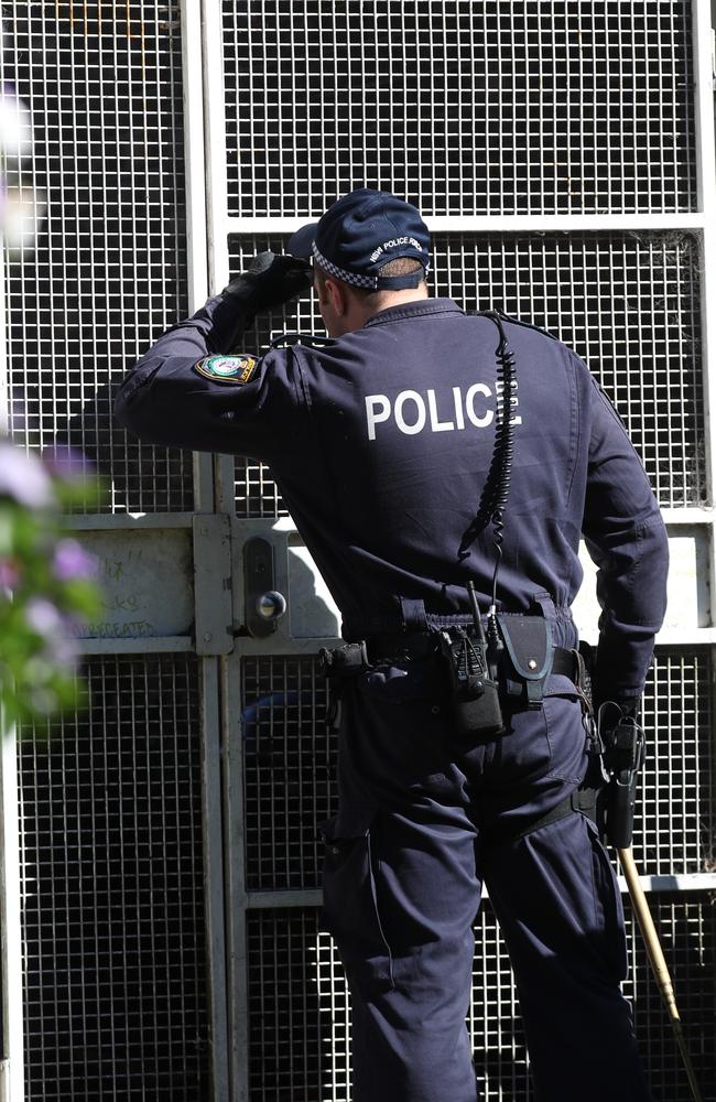 Police continued to search the area on Monday morning. Picture: John Grainger