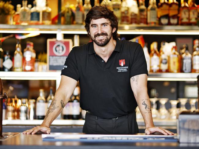 DAILY TELEGRAPH - 5.2.25Ben Hunter, venue manager at the Ubar on campus at Macquarie University, pictured today.  Picture: Sam Ruttyn