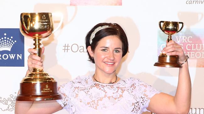 Champion ... Melbourne Cup winning jockey Michelle Payne. Picture: Getty Images