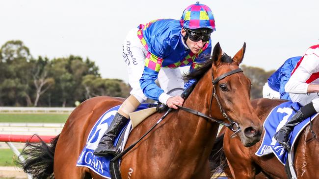 Jamie Mott was back in the winners’ circle on Rock The Ring at Sale. Picture: Getty Images