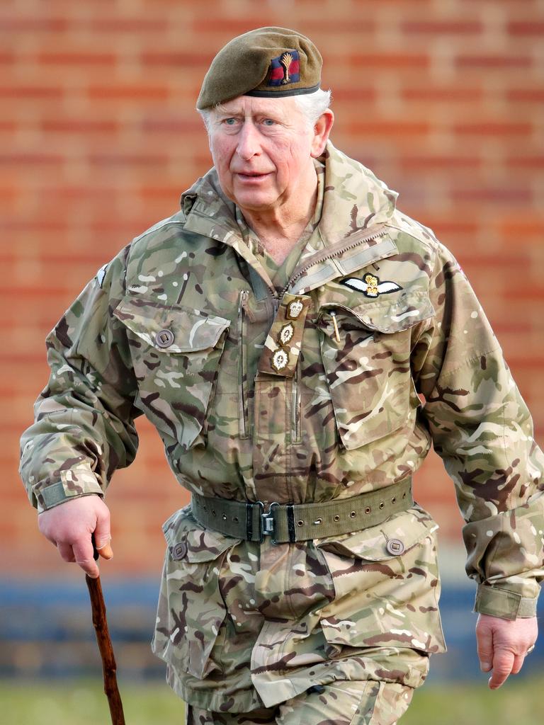 Charles has also taken to walking with a stick. Picture: Max Mumby/Indigo/Getty Images)