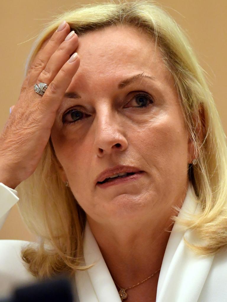 Former Australia Post CEO Christine Holgate appears before the Senate inquiry. Picture: Mick Tsikas