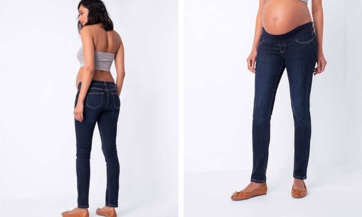 Organic Cotton Tapered Post Maternity Jeans