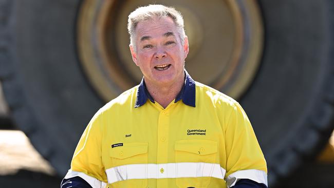 Queensland Minister for Resources, Scott Stewart, at the official opening of the New Acland Mine, Stage 3, about two hours west of Brisbane. Picture: Lyndon Mechielsen